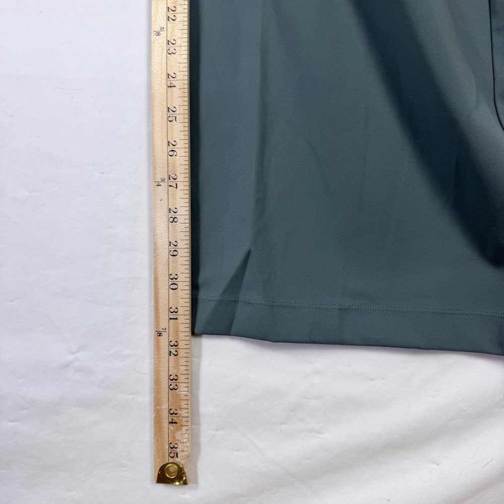 Halara Flex DayStretch High Waisted Straight Leg Trouser Pants L Tall Green Work - Picture 8 of 9